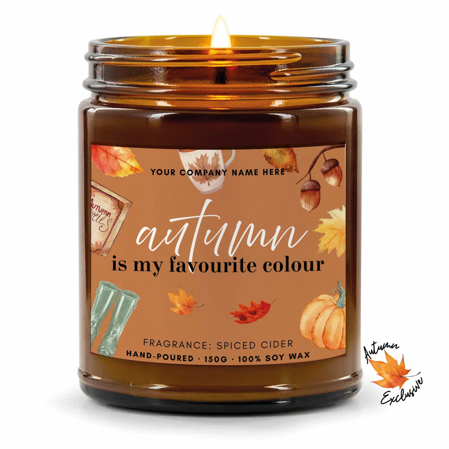 Autumn Collection | Autumn is My Favourite Colour | Private Label Soy Candle | Personalised Candles (Copy) (Copy) (Copy)