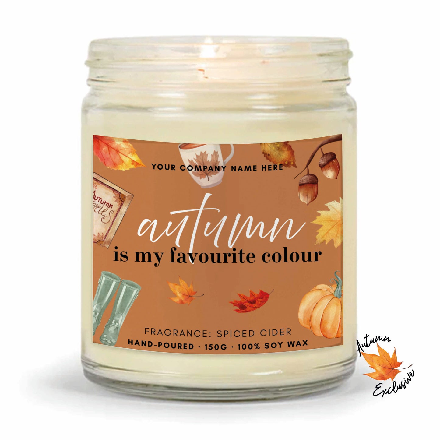 Autumn Collection | Autumn is My Favourite Colour | Private Label Soy Candle | Personalised Candles (Copy) (Copy) (Copy)