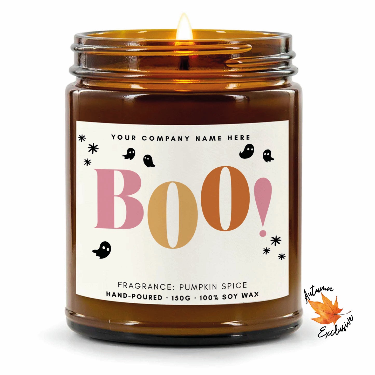 Autumn Collection | BOO Candle | Private Label Soy Candle | Personalised Candles