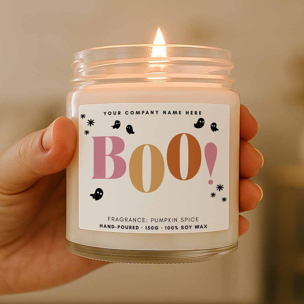 Autumn Collection | BOO Candle | Private Label Soy Candle | Personalised Candles