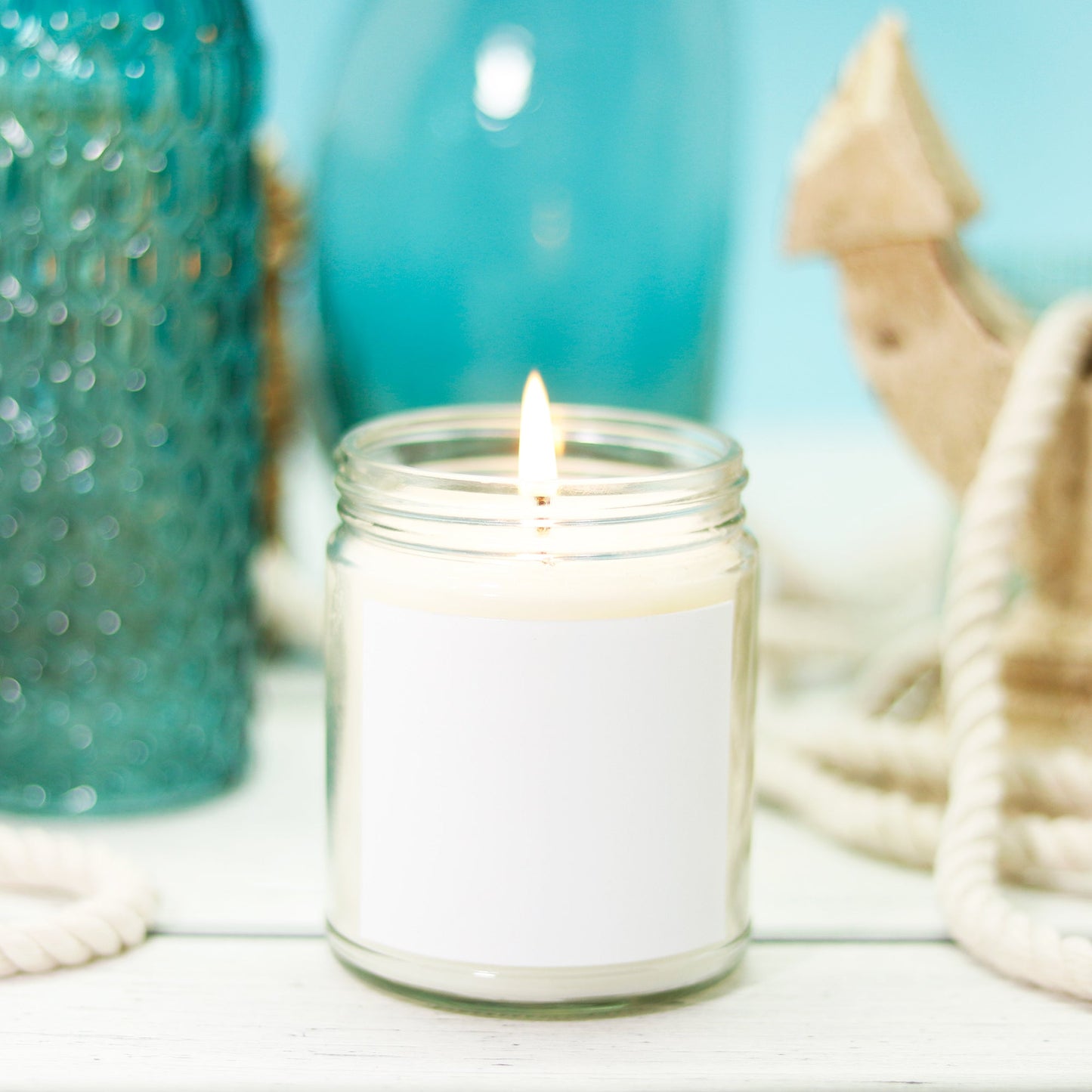 Wholesale Bulk Clear Glass Jar | Hand-Poured | Natural Soy Candle | No Label