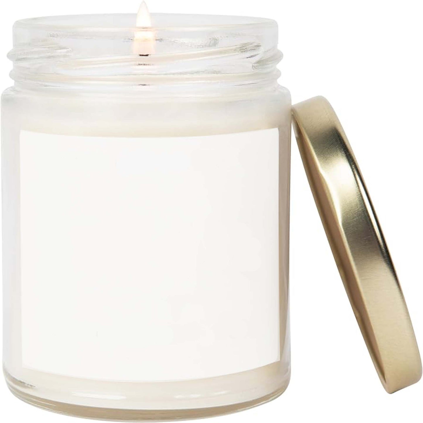 Wholesale Bulk Clear Glass Jar | Hand-Poured | Natural Soy Candle | No Label