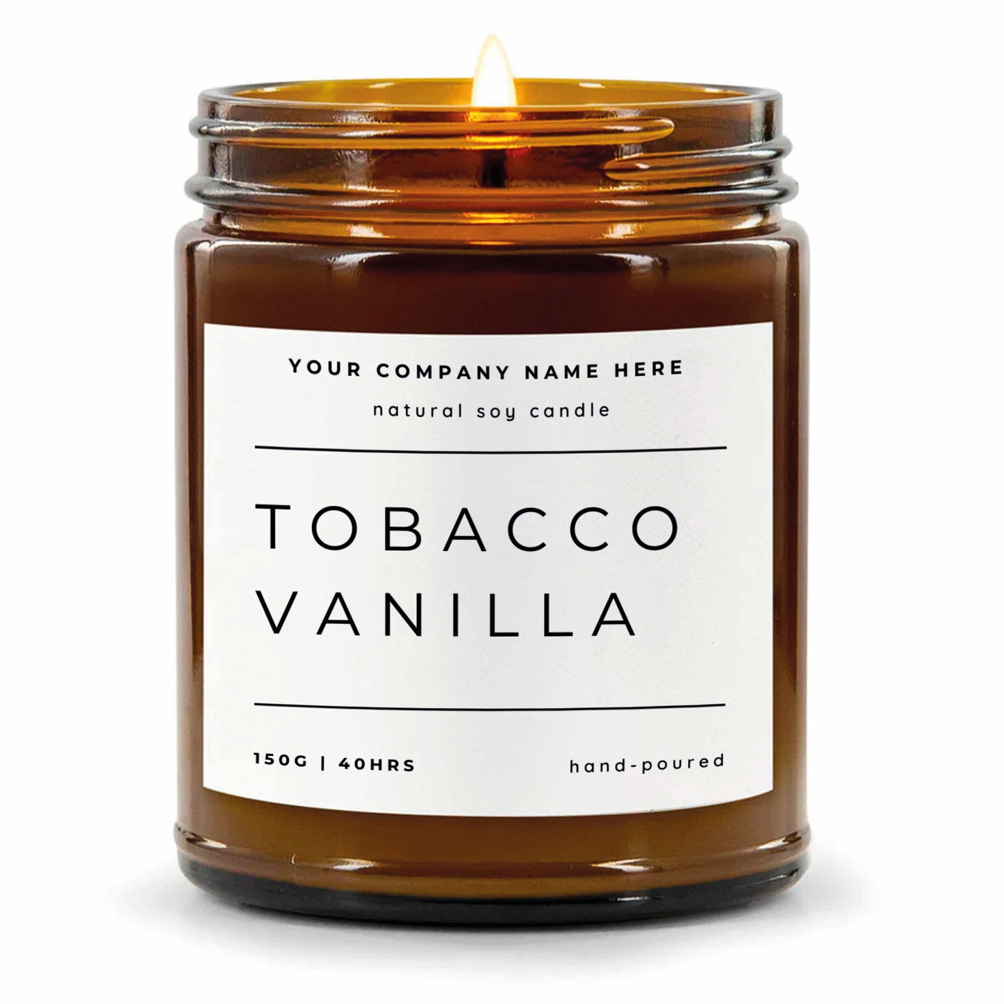 Stock Label Style 2 | Custom White Label Apothecary Candle | Private Label Soy Candle | Personalised Branding for Businesses
