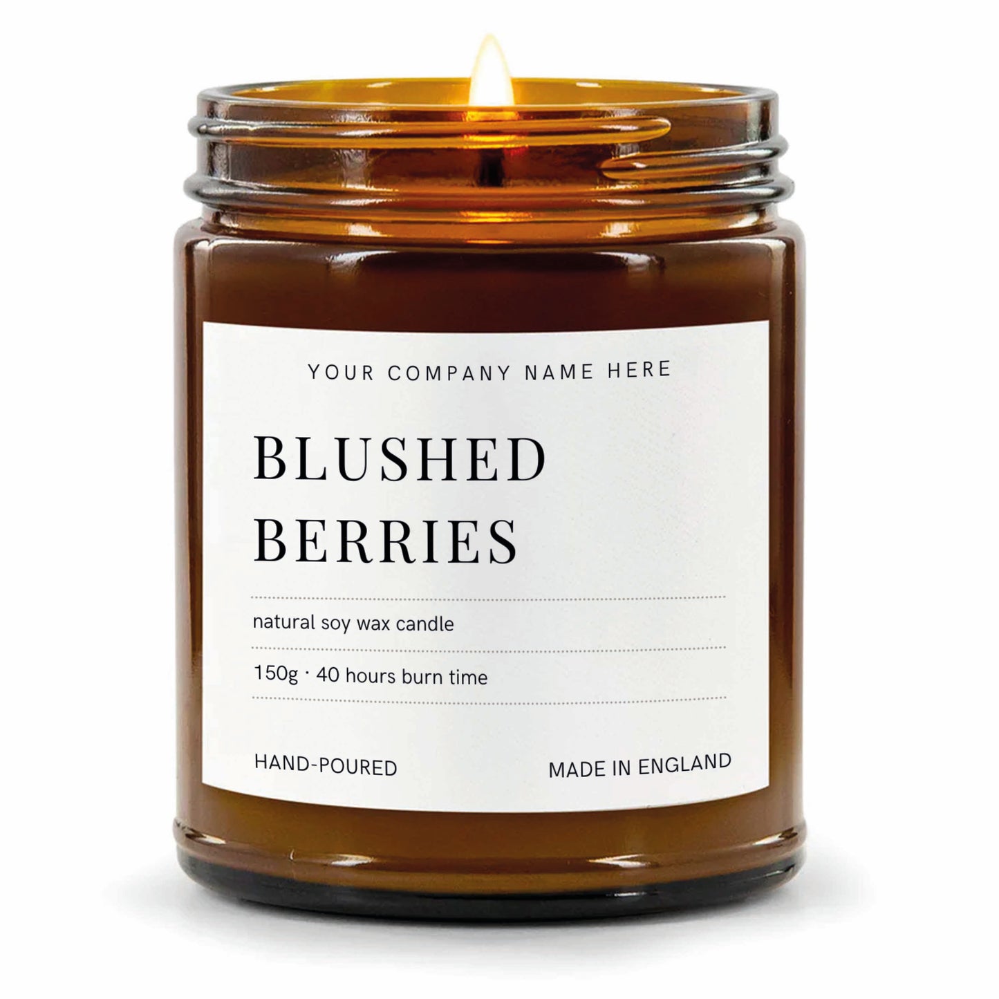 Stock Label Style 3 | Custom White Label Apothecary Candle | Private Label Soy Candle | Personalised Branding for Businesses