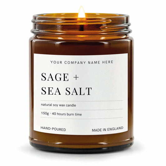 Stock Label Style 3 | Custom White Label Apothecary Candle | Private Label Soy Candle | Personalised Branding for Businesses
