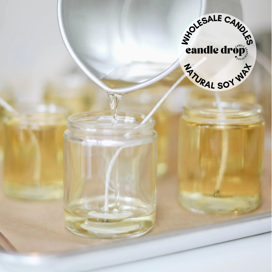 Wholesale Bulk Clear Glass Jar | Hand-Poured | Natural Soy Candle