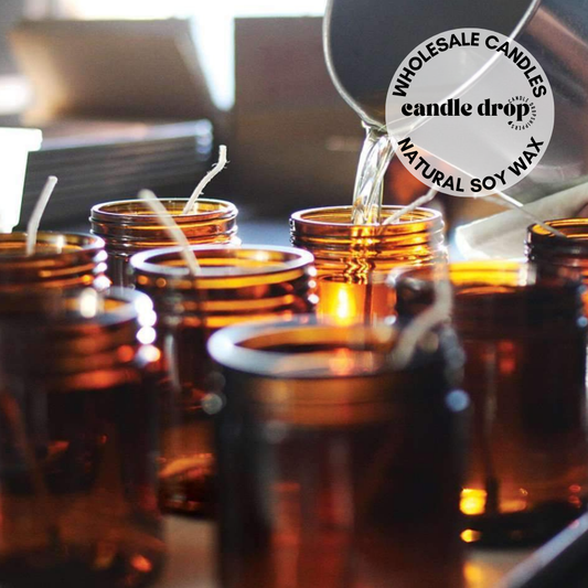 Wholesale Bulk Amber Glass | Hand-Poured | Natural Soy Candle