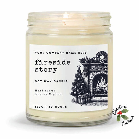 Stock Label Style 5 | Custom White Label Clear Jar Candle | Private Label Soy Candle | Personalised Branding for Businesses