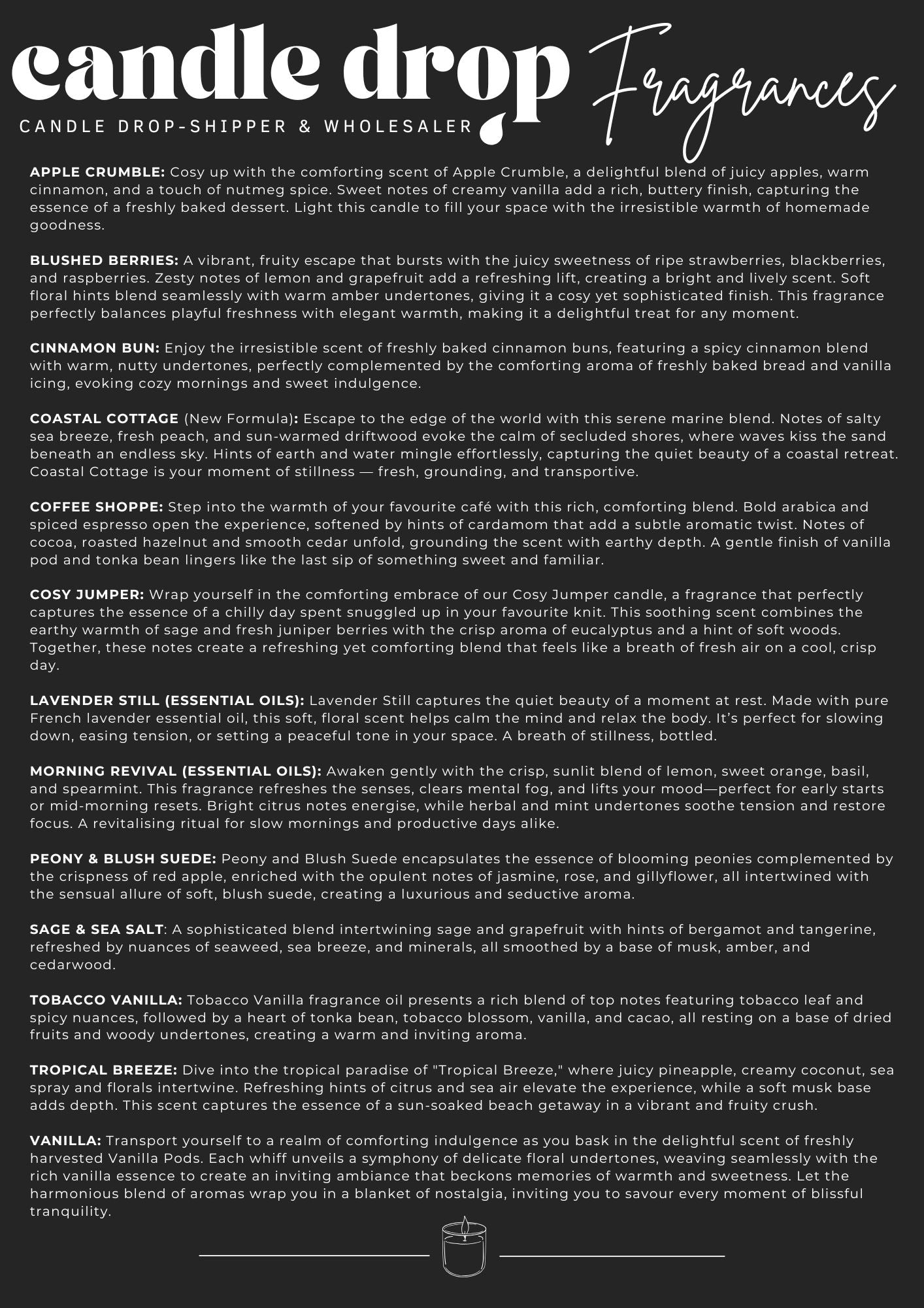 Stock Label Style 1 | Custom White Label Clear Jar Candle | Private Label Soy Candle | Personalised Branding for Businesses