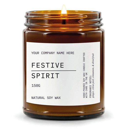 Stock Label Style 6 | Custom White Label Apothecary Candle | Private Label Soy Candle | Personalised Branding for Businesses