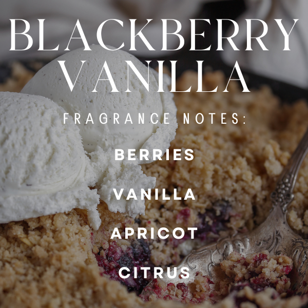 Stock Label | Blackberry Vanilla | Clear Glass Jar | Hand-Poured | Natural Soy Candle