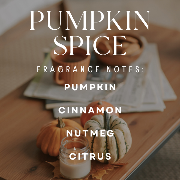 Stock Label | Pumpkin Spice | Amber Glass Jar | Hand-Poured | Natural Soy Candle