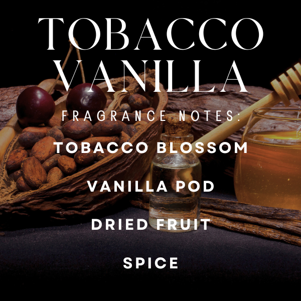 Stock Label | Tobacco Vanilla | Amber Glass Jar | Hand-Poured | Natural Soy Candle