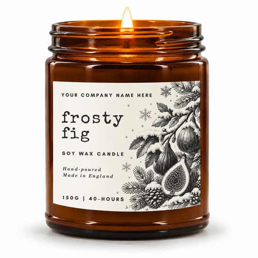 Stock Label Style 5 | Custom White Label Apothecary Candle | Private Label Soy Candle | Personalised Branding for Businesses
