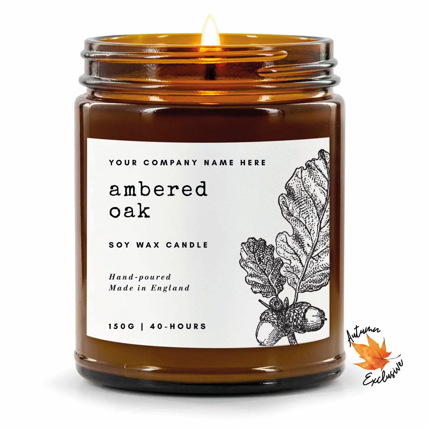 Stock Label Style 5 | Custom White Label Apothecary Candle | Private Label Soy Candle | Personalised Branding for Businesses