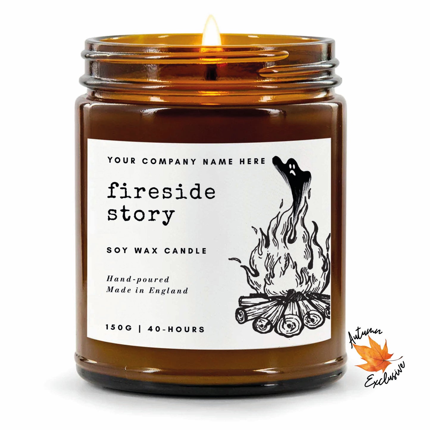 Stock Label Style 5 | Custom White Label Apothecary Candle | Private Label Soy Candle | Personalised Branding for Businesses