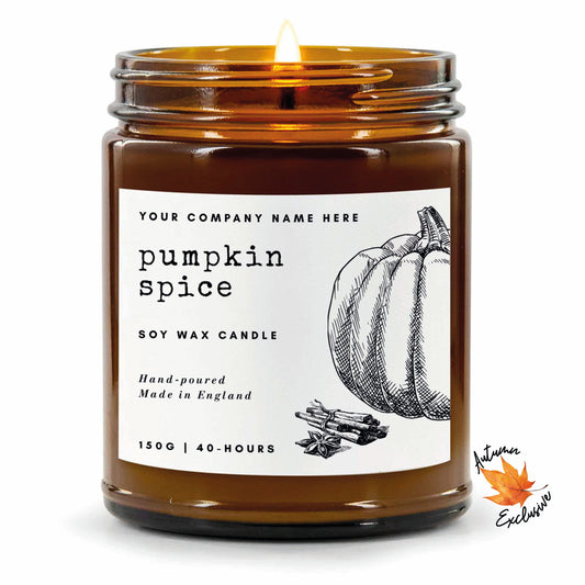 Stock Label Style 5 | Custom White Label Apothecary Candle | Private Label Soy Candle | Personalised Branding for Businesses