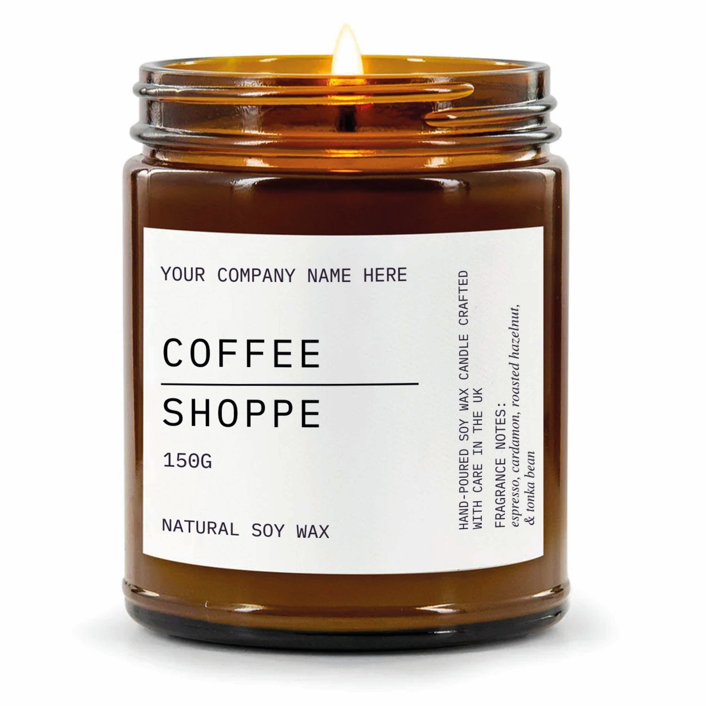 Stock Label Style 6 | Custom White Label Apothecary Candle | Private Label Soy Candle | Personalised Branding for Businesses