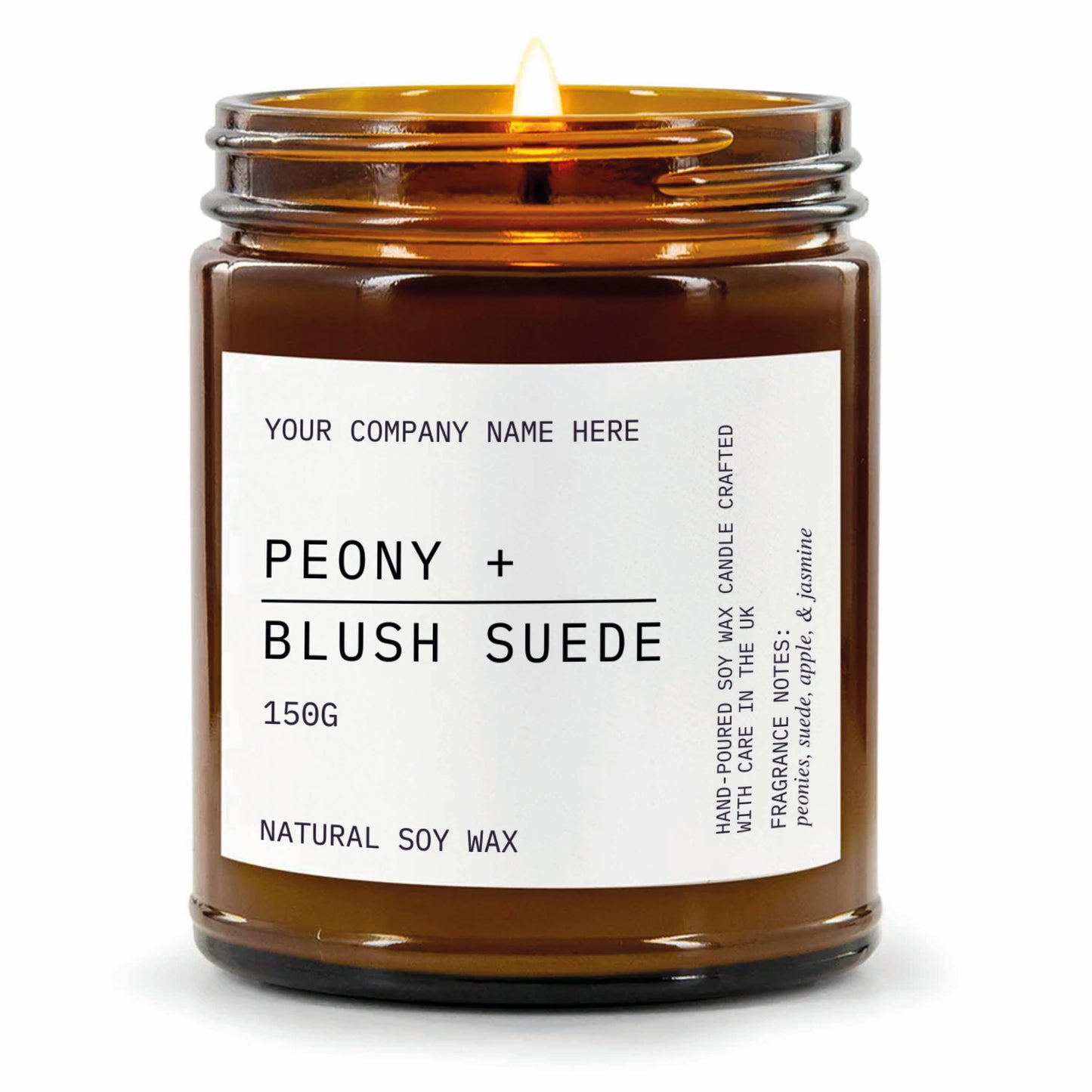 Stock Label Style 6 | Custom White Label Apothecary Candle | Private Label Soy Candle | Personalised Branding for Businesses