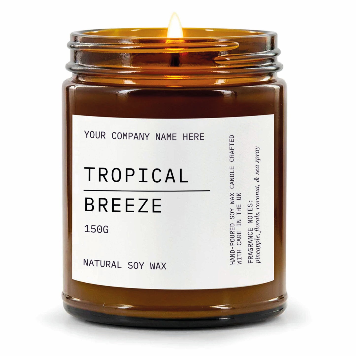 Stock Label Style 6 | Custom White Label Apothecary Candle | Private Label Soy Candle | Personalised Branding for Businesses