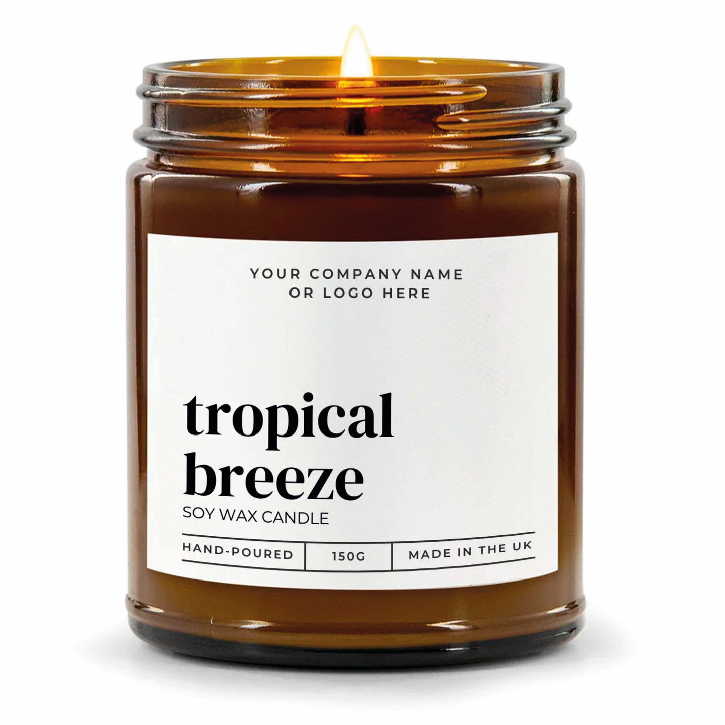 Stock Label Style 4 | Custom White Label Apothecary Candle | Private Label Soy Candle | Personalised Branding for Businesses