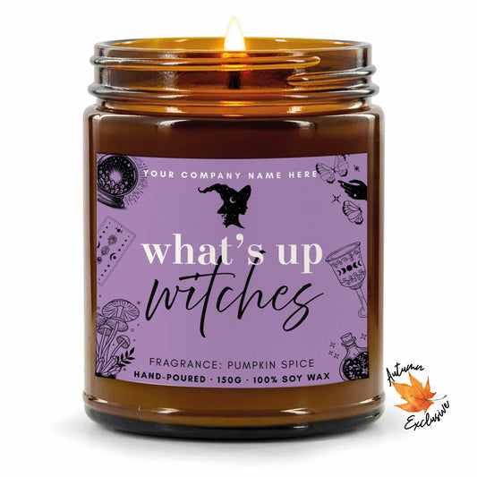 Autumn Collection | What's Up Witches | Private Label Soy Candle | Personalised Candles (Copy) (Copy) (Copy) (Copy)